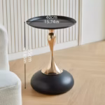 Modern Round Side Table – Minimalist Metal Design - Image 8