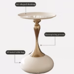 Modern Round Side Table – Minimalist Metal Design - Image 7